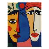 Abstracte portretkunst perfect poster (Voorkant)