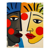 Abstracte portretkunst perfect poster (Voorkant)