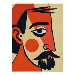 Abstracte portretkunst perfect poster