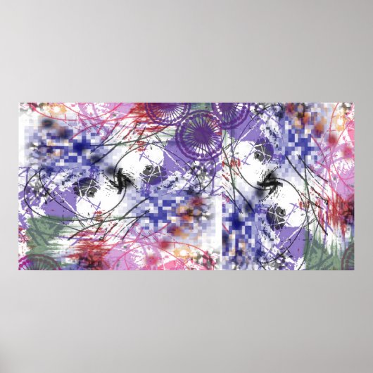Abstracte Poster Muurmuurschildering (Voorkant)