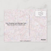 Abstracte postzegels en magnifiers briefkaart (Achterkant)