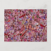 Abstracte postzegels en magnifiers briefkaart (Voorkant)