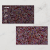 Abstracte postzegels en magnifiers visitekaartje (Voorkant / Achterkant)