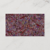 Abstracte postzegels en magnifiers visitekaartje (Achterkant)