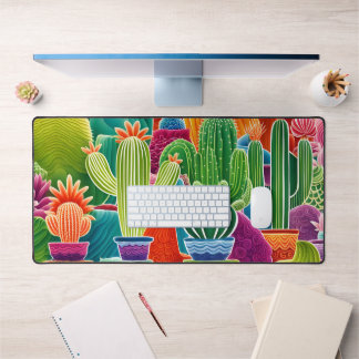 Abstracte potcactussen bureaumat
