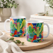 Abstracte potcactussen koffiemok