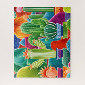 Abstracte potcactussen legpuzzel (Verticaal)