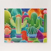 Abstracte potcactussen legpuzzel (Horizontaal)