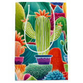 Abstracte potcactussen medium cadeauzakje (Voorkant)