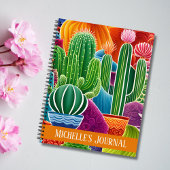Abstracte Potcactussen Met Tekst op de Omslag Notitieboek