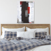 abstracte 'Power Trip' zwarte en witte kunst Canvas Afdruk (Insitu (Slaapkamer))