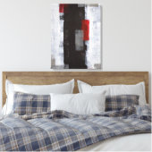 abstracte 'Power Trip' zwarte en witte kunst Canvas Afdruk (Insitu (Slaapkamer))