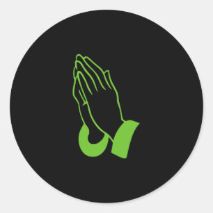 Abstracte Praying Hands Illustratie Ronde Sticker