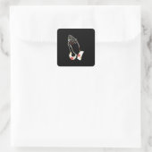 Abstracte Praying Hands Illustratie Vierkante Sticker (Tas)