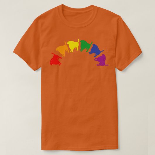 Abstracte Pride Dogs Rainbow T-shirt (Design voorkant)