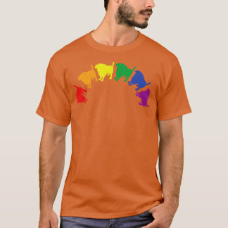 Abstracte Pride Dogs Rainbow T-shirt