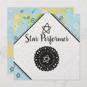 abstracte prijs voor waardering van topuitvoerend bedankkaart (Voorkant / Achterkant)