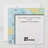 abstracte prijs voor waardering van topuitvoerend bedankkaart (Achterkant)