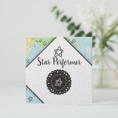 abstracte prijs voor waardering van topuitvoerend bedankkaart (Staand voorkant)