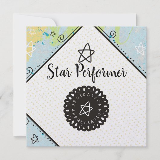 abstracte prijs voor waardering van topuitvoerend bedankkaart (Voorkant)