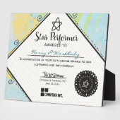 abstracte prijs voor waardering van topuitvoerend  fotoplaat (Zijkant)