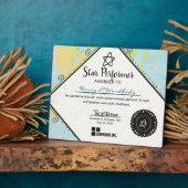 abstracte prijs voor waardering van topuitvoerend  fotoplaat (Zijkant)