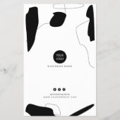 Abstracte Prijslijst in Zwart & Wit Flyer (Achterkant)
