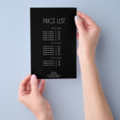 Abstracte Prijslijst in Zwart-Wit Flyer (Hand)