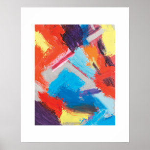 Abstracte primaire kleuren poster