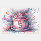 Abstracte Prinses Kasteel Magic FairyTale Verjaard Inpakpapier Vel (Voorkant 3)