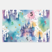 Abstracte Prinses Kasteel Magic FairyTale Verjaard Inpakpapier Vel (Voorkant)