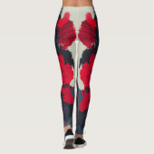 Abstracte print | Crimson Noir Leggings (Achterkant)