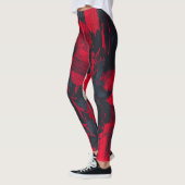 Abstracte print | Crimson Noir Leggings (Links)