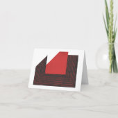 Abstracte print in rood en zwart -Thank you Card Bedankkaart (Voorkant)