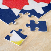 abstracte print met sterren en x-en legpuzzel (Zijkant)