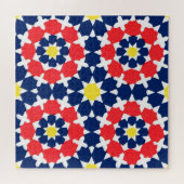 abstracte print met sterren en x-en legpuzzel (Horizontaal)