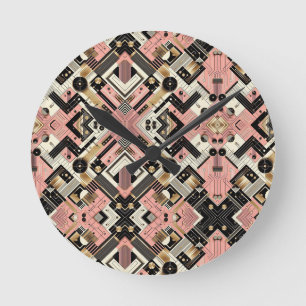 Abstracte printplaat - Retro Midden Jaren 50 Moder Ronde Klok