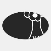 Abstracte proefhond ovale sticker (Voorkant)