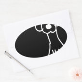 Abstracte proefhond ovale sticker (Envelop)