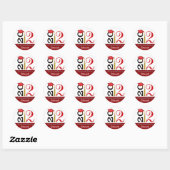 Abstracte Proficiat Afstuderen - 2012 Tassel Ronde Sticker (Vel)