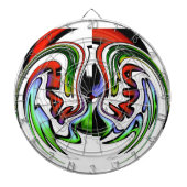 Abstracte profielillustratie afdrukken dartbord (Voorkant)