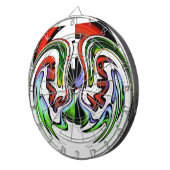 Abstracte profielillustratie afdrukken dartbord (Voorkant Rechts)