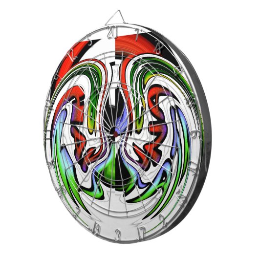 Abstracte profielillustratie afdrukken dartbord (Voorkant Rechts)