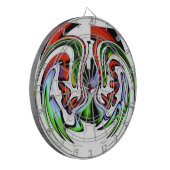 Abstracte profielillustratie afdrukken dartbord (Voorkant Links)