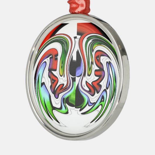 Abstracte profielillustratie afdrukken metalen ornament (Links)