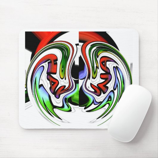 Abstracte profielillustratie afdrukken muismat (Met muis)