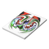 Abstracte profielillustratie afdrukken notitieblok (Linkerzijde)