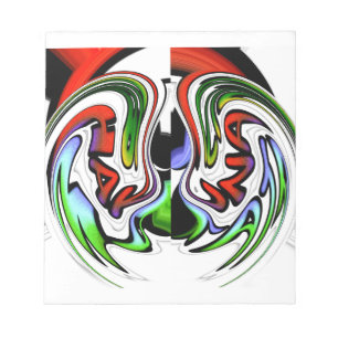 Abstracte profielillustratie afdrukken notitieblok