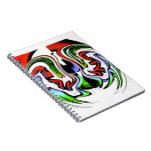 Abstracte profielillustratie afdrukken notitieboek (Rechterzijde)