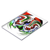 Abstracte profielillustratie afdrukken notitieboek (Linkerzijde)